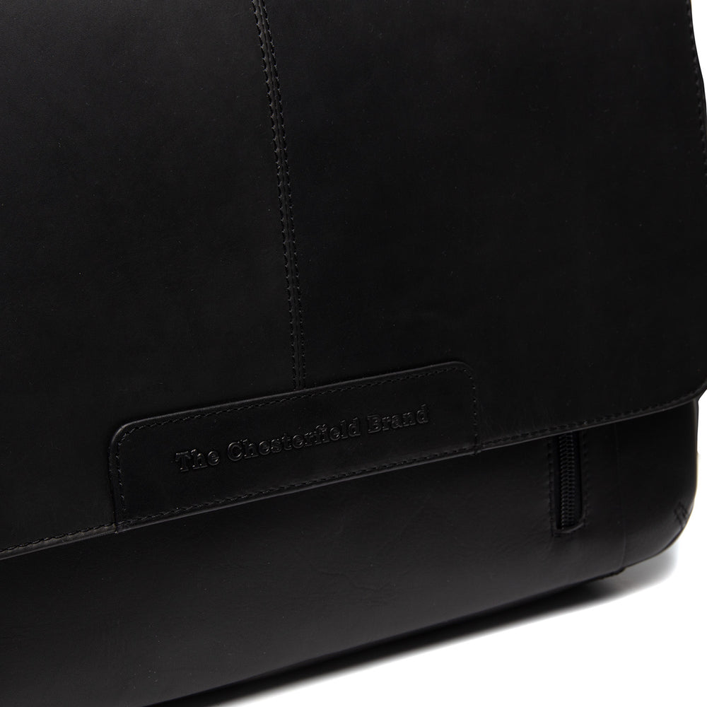 Leather Laptop Bag Black Richard