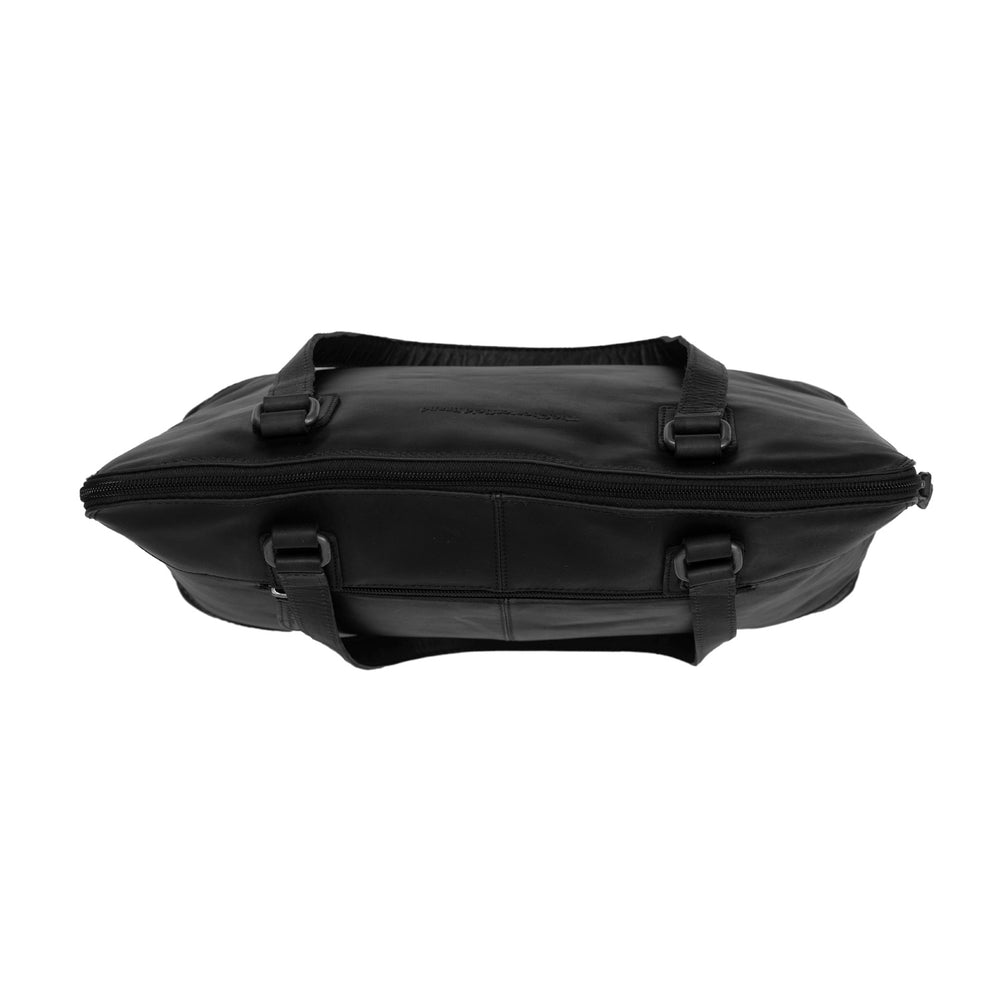 Leather Shoulder Bag Black Flint