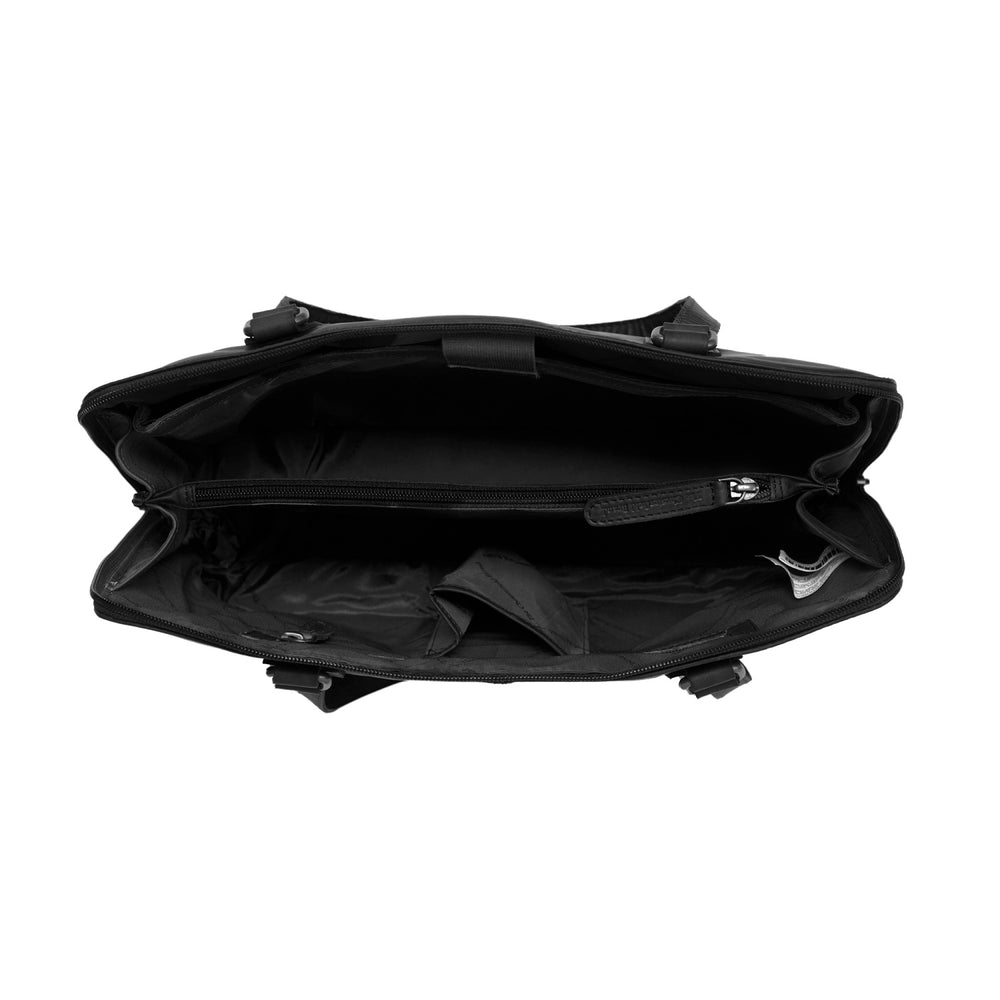 Leather Shoulder Bag Black Flint