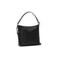 Leder Schultertasche Schwarz Jen