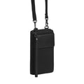 Leather Phone Bag Black Malaga