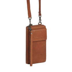 The Chesterfield Brand Salta Borsa A Tracolla In Pelle Per Cellulare - Ocher Yellow, 11x19 Cm