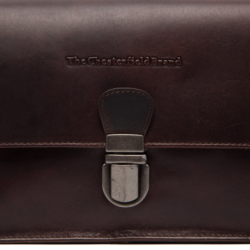 leren schoudertas bruin lucca 142422249