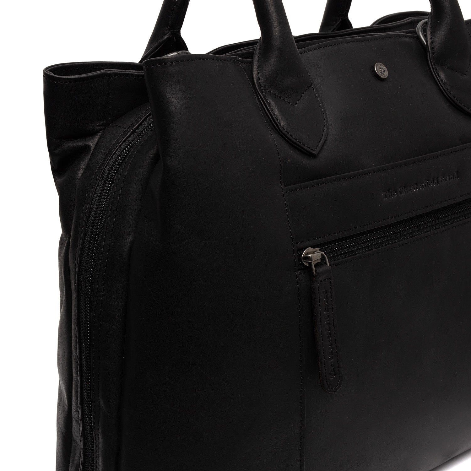 Leather Handbag Black Passau