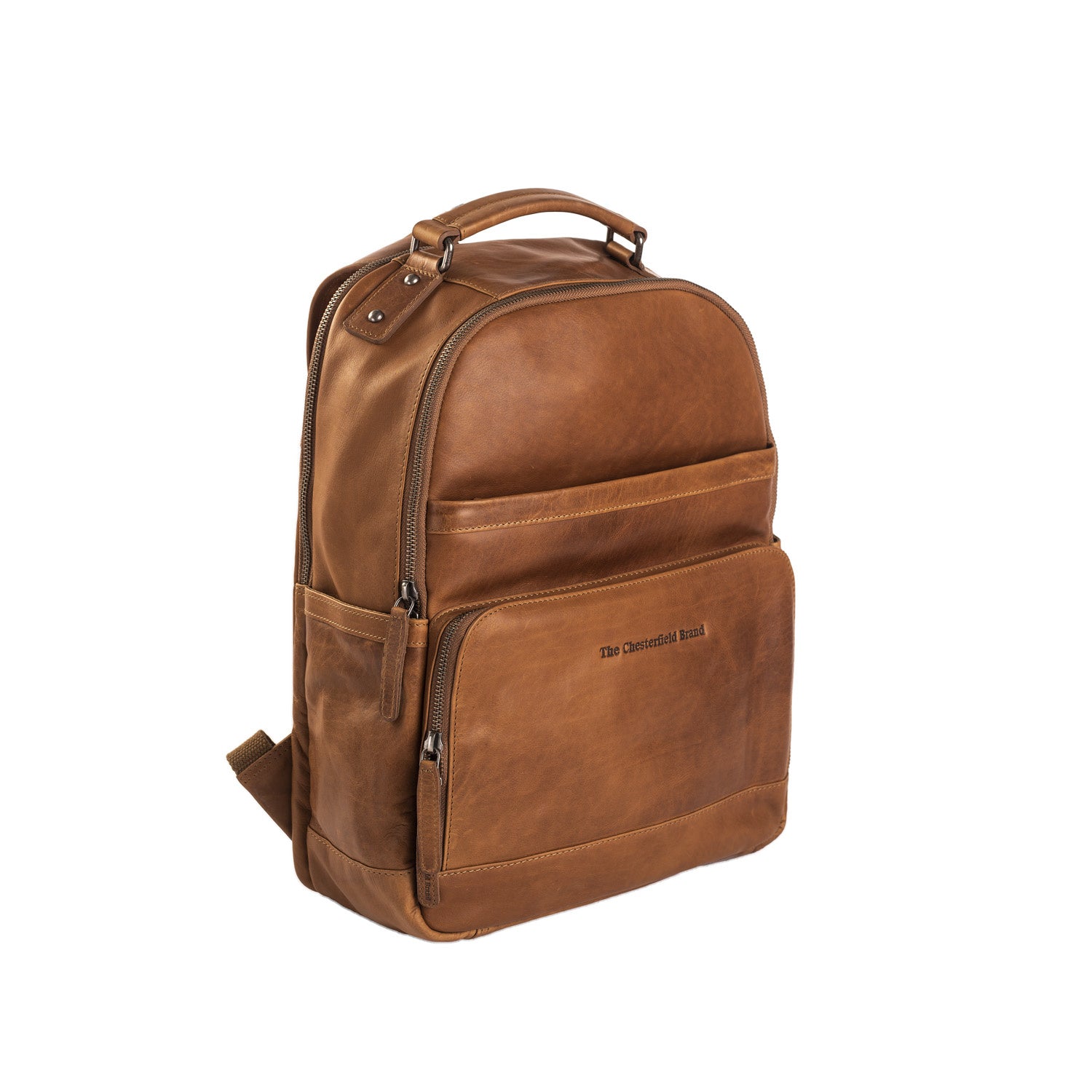 Leather Laptop Backpack Cognac Austin