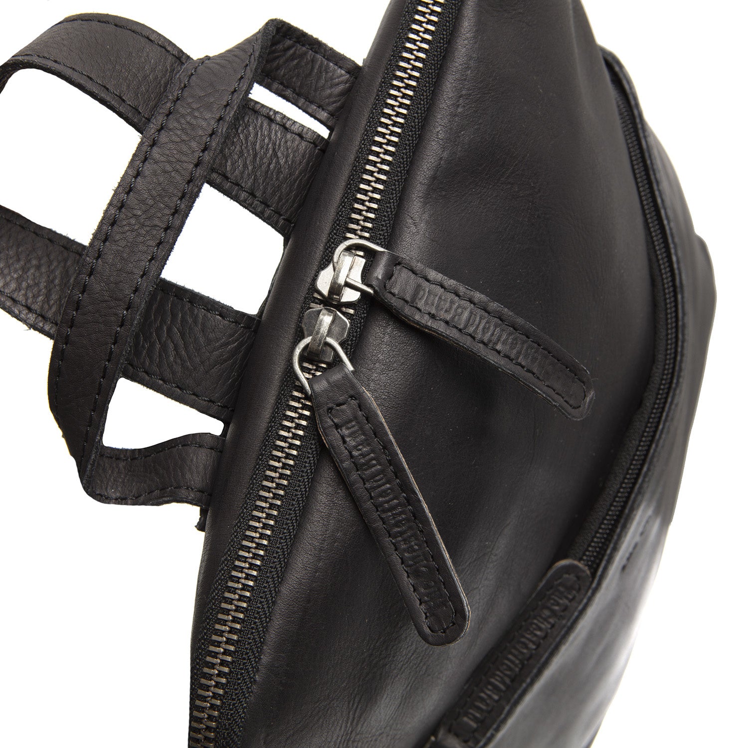 black zip clasp black leather backpack Leather Backpack Black Bern