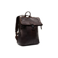Leder Laptop Rucksack Braun Savona