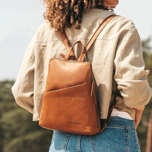 Freyday Sac à Main Cuir Véritable Italien Cognac Métallisé Grand – Aspect Daim Doux, Compartiment A4, Poche Zippée, Élégant Et Spacieux Pour Femme