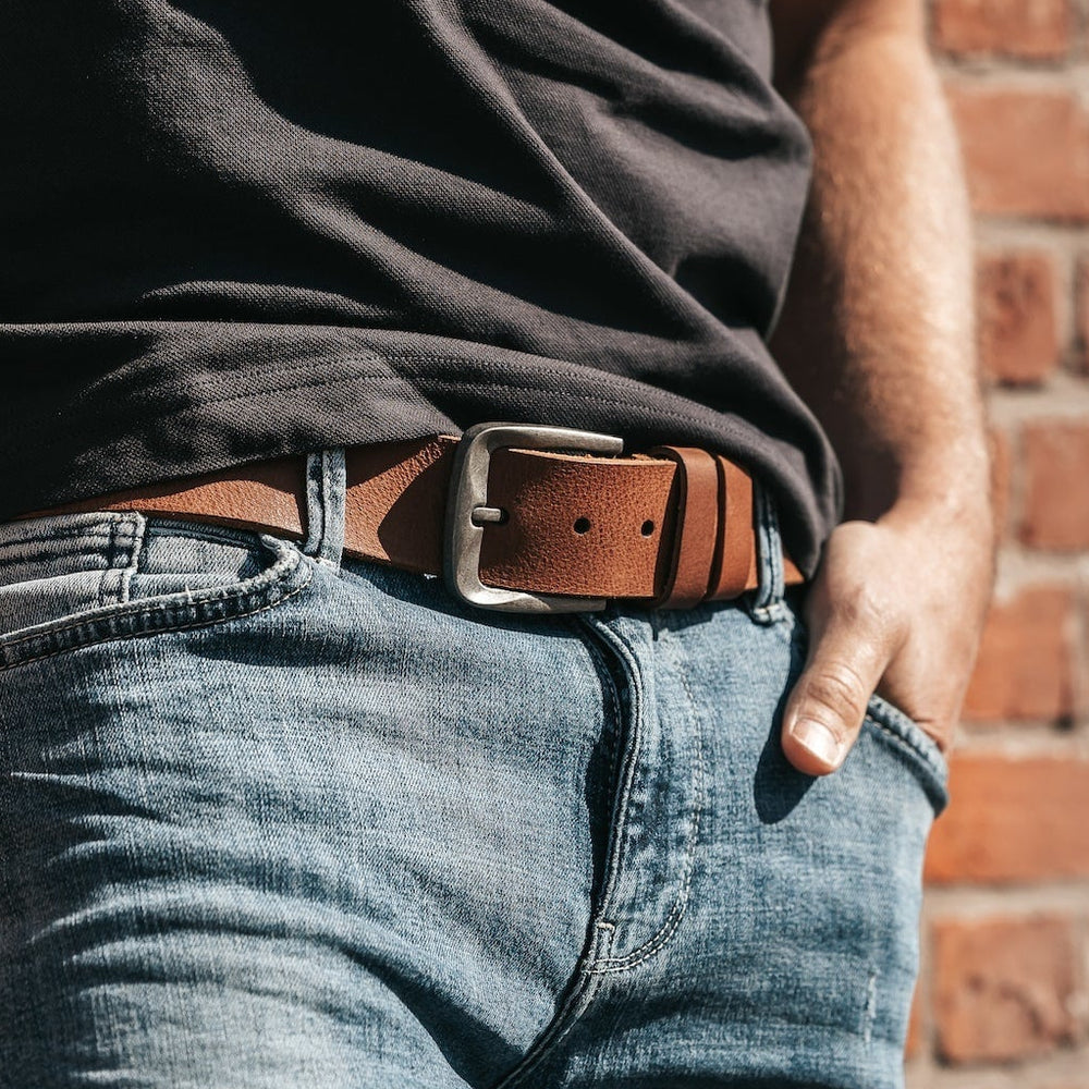 Leather Belt Cognac Copper