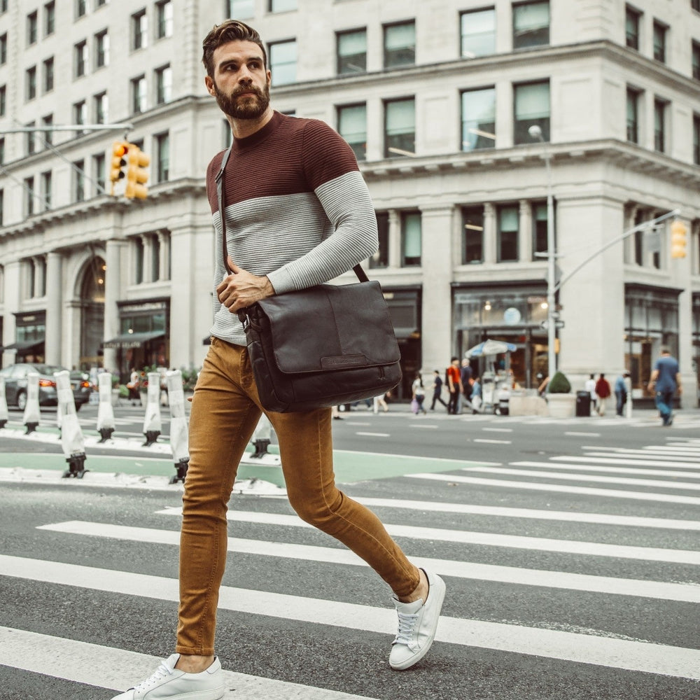 Leather Laptop Bag Brown Richard