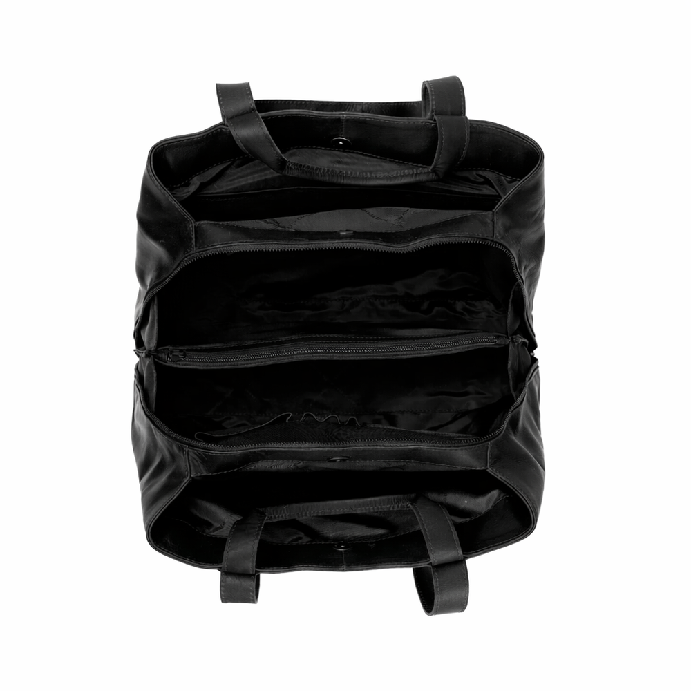 Leather Shoulder Bag Black Gail