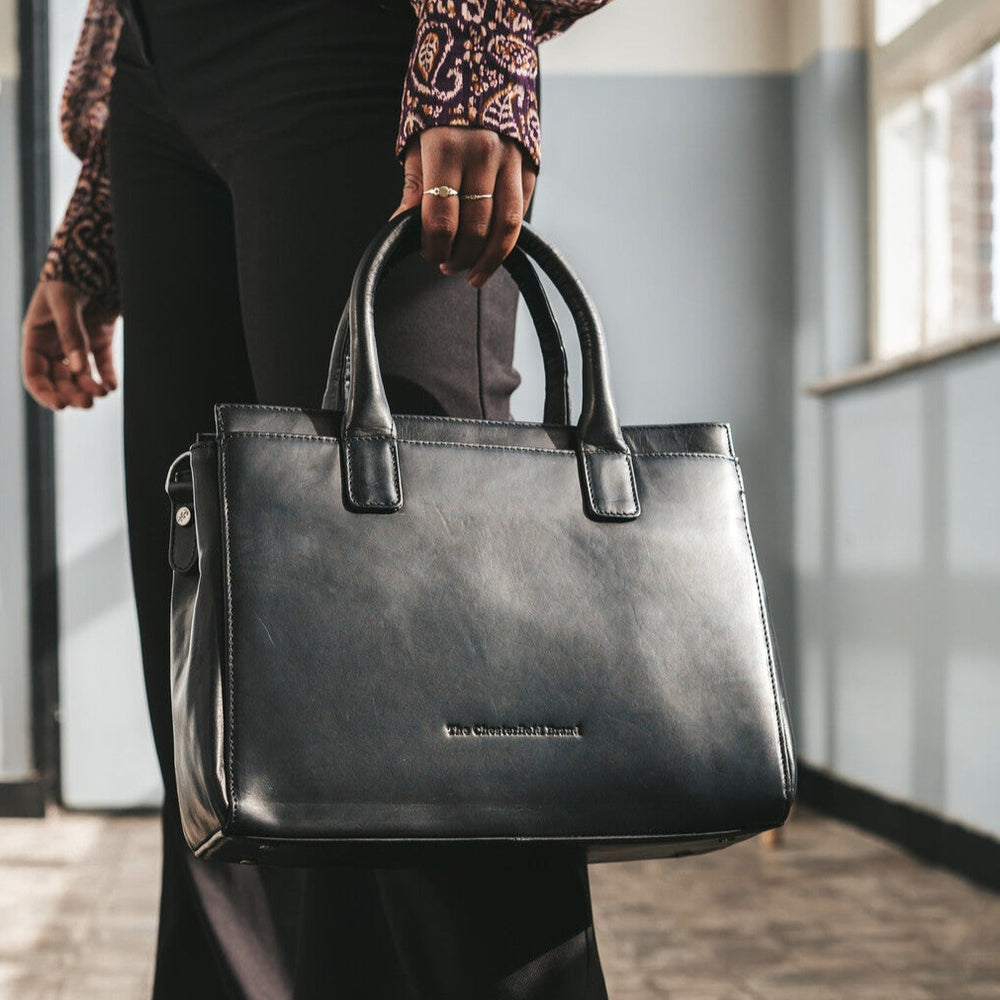 Leather Schoulder bag Black Garda