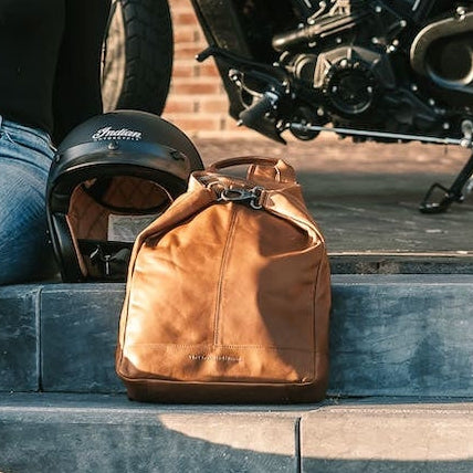 Leather Backpack Cognac Saar