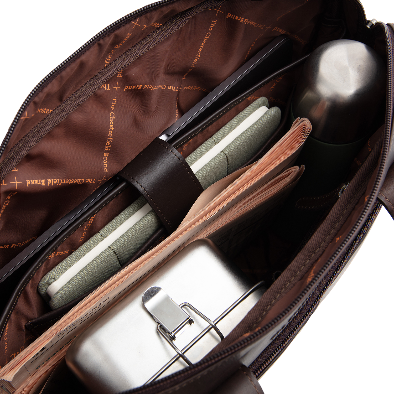 Leder Laptoptasche Braun Calvi