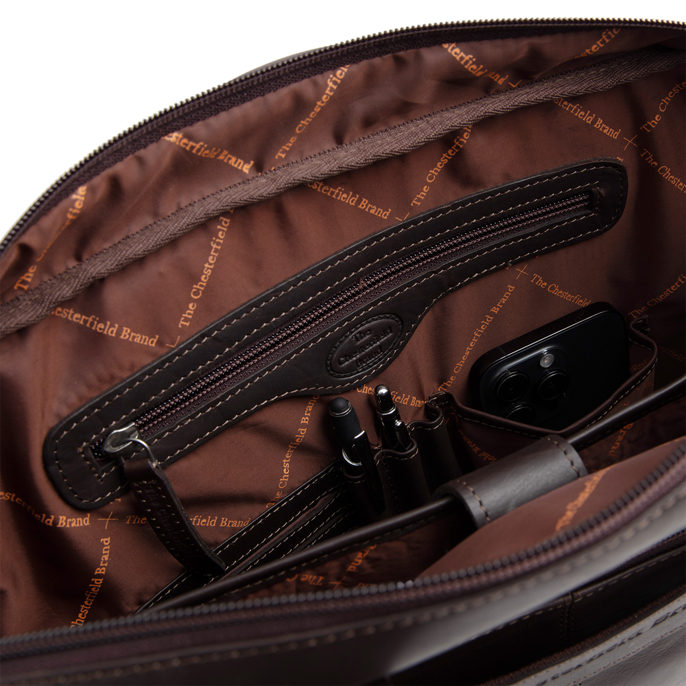 Leder Laptoptasche Braun Calvi