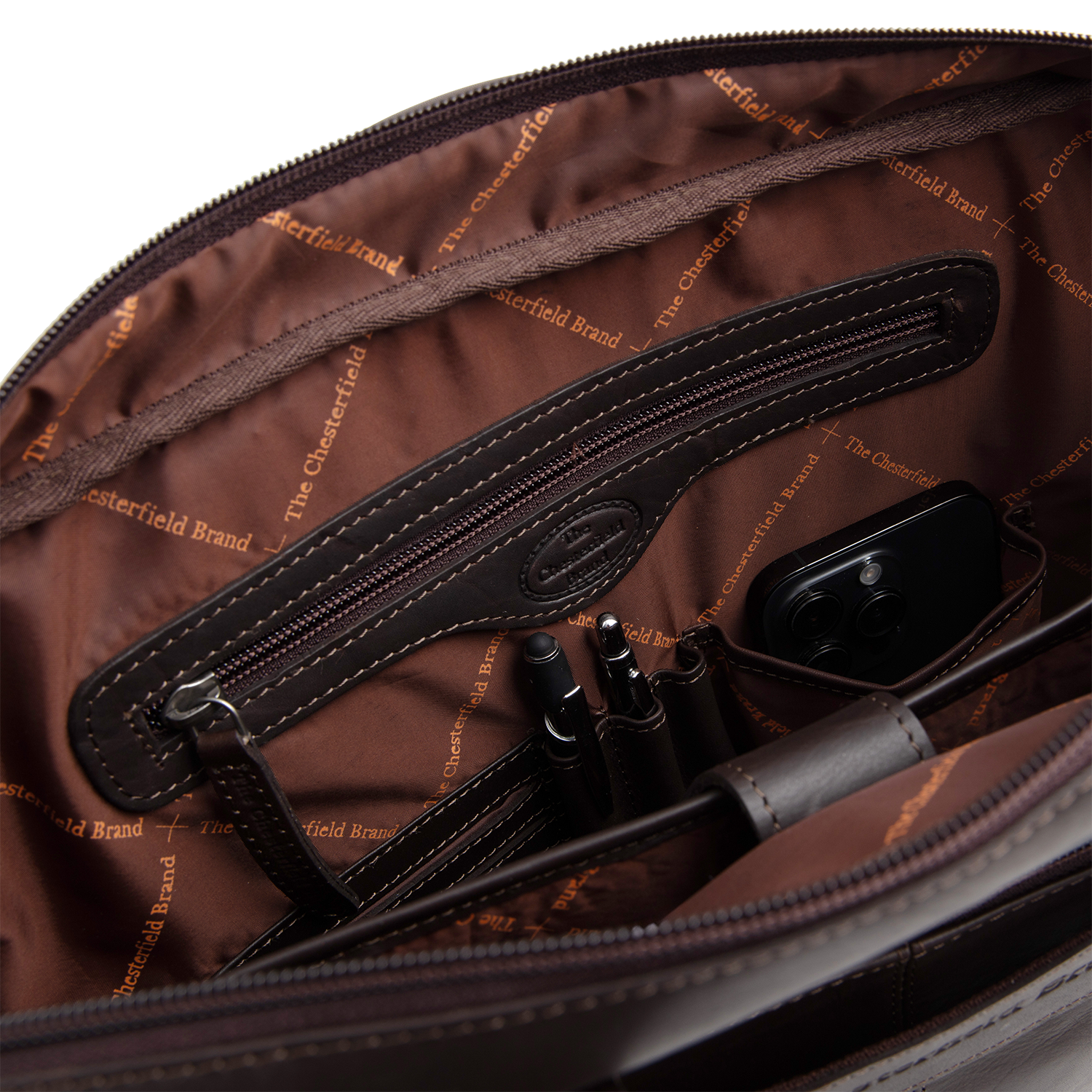 Leder Laptoptasche Braun Calvi