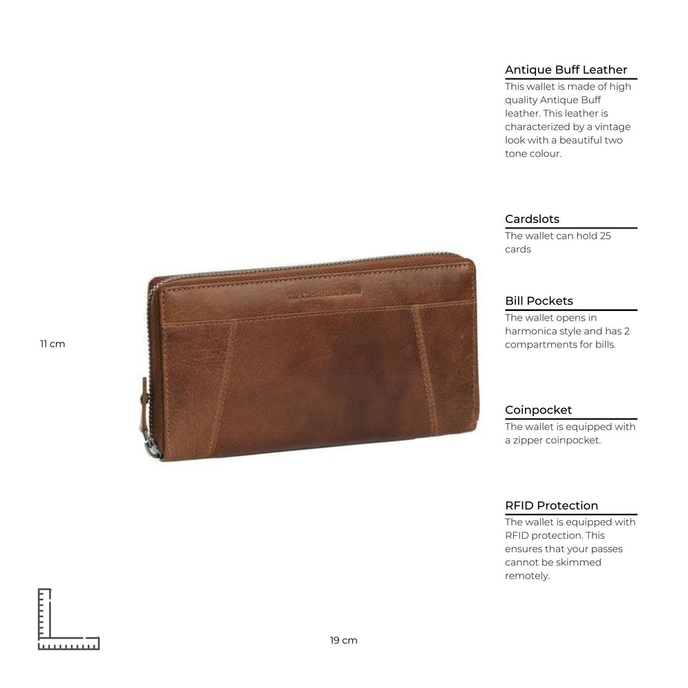 Leather Wallet Cognac Havana