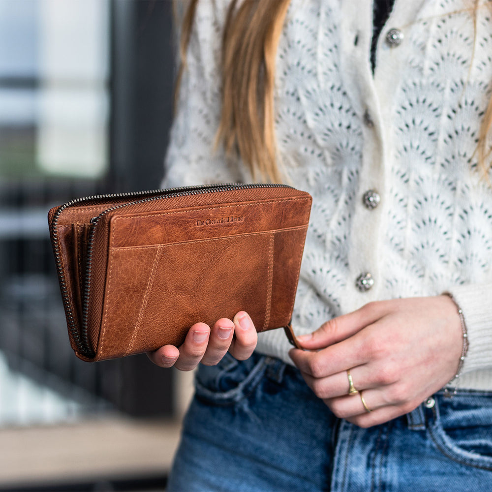 Leather Wallet Cognac Havana