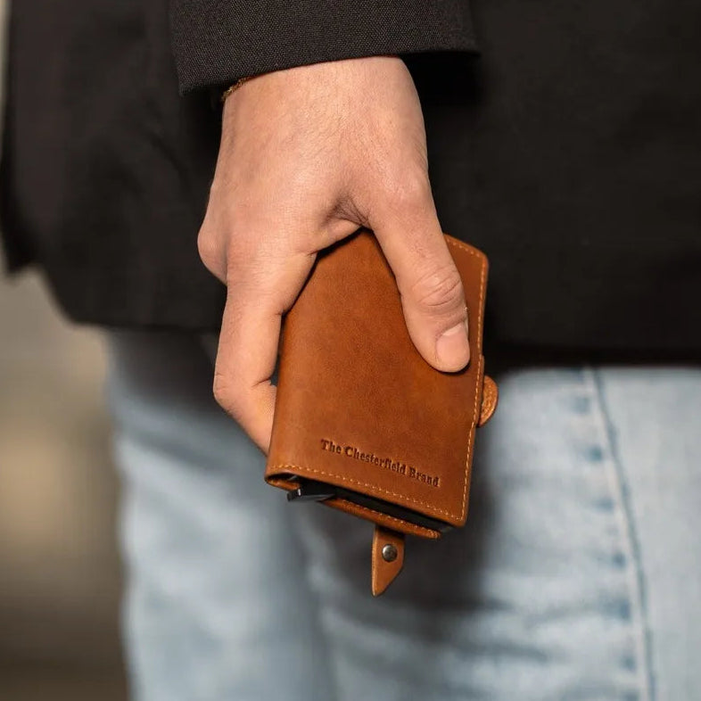 Leather Wallet Cognac Lagos
