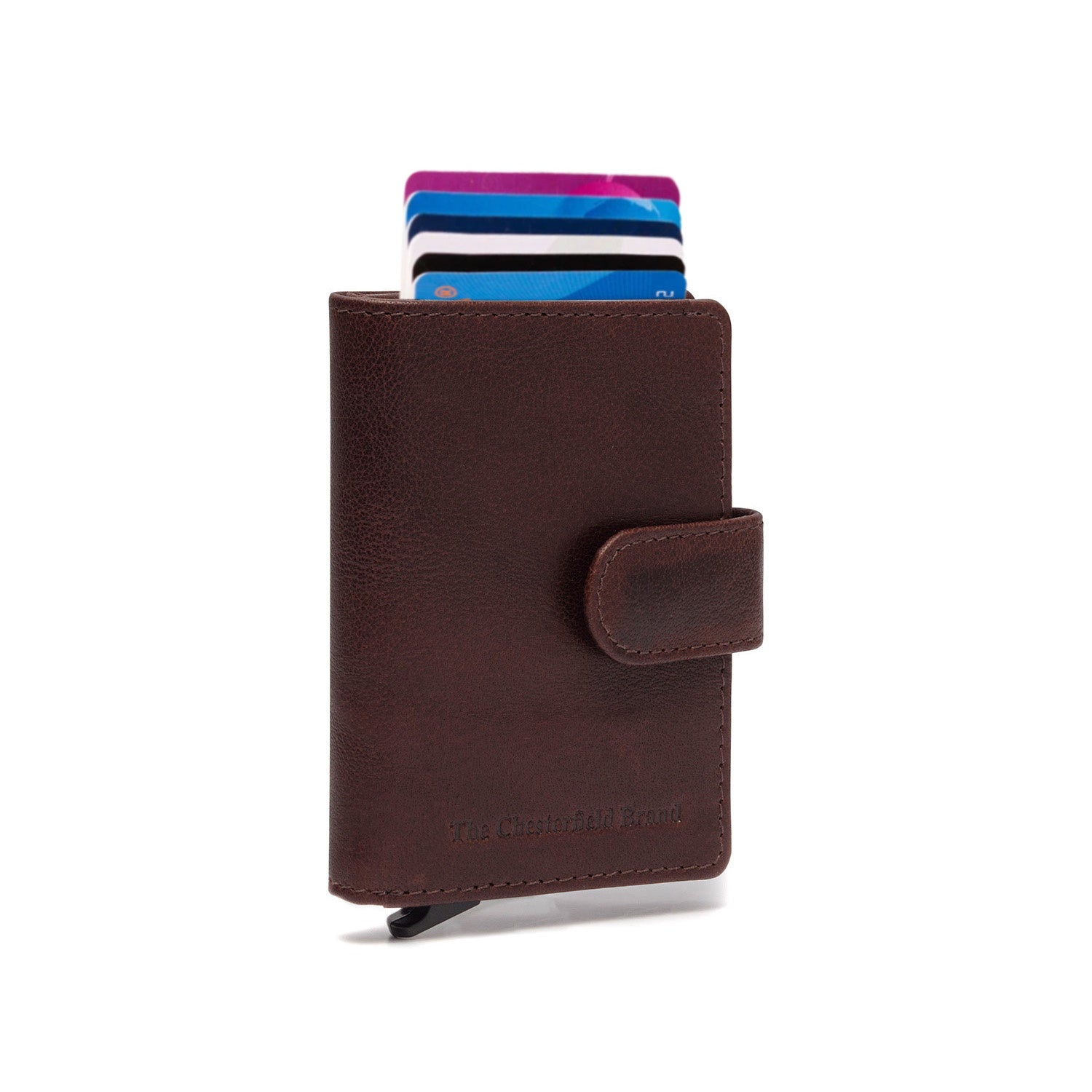 CHALLENGER×POTER LETHER CARD WALLET leren-portemonnee-bruin-prague