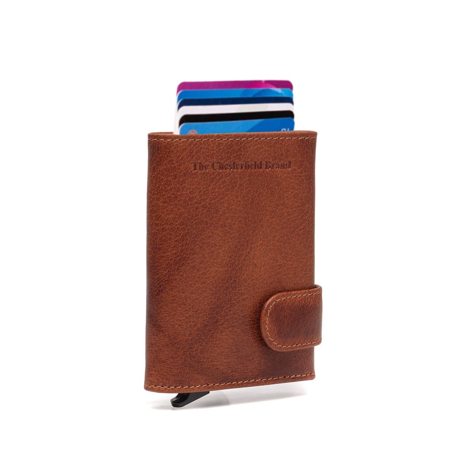 Leather Card Holder Cognac Portland