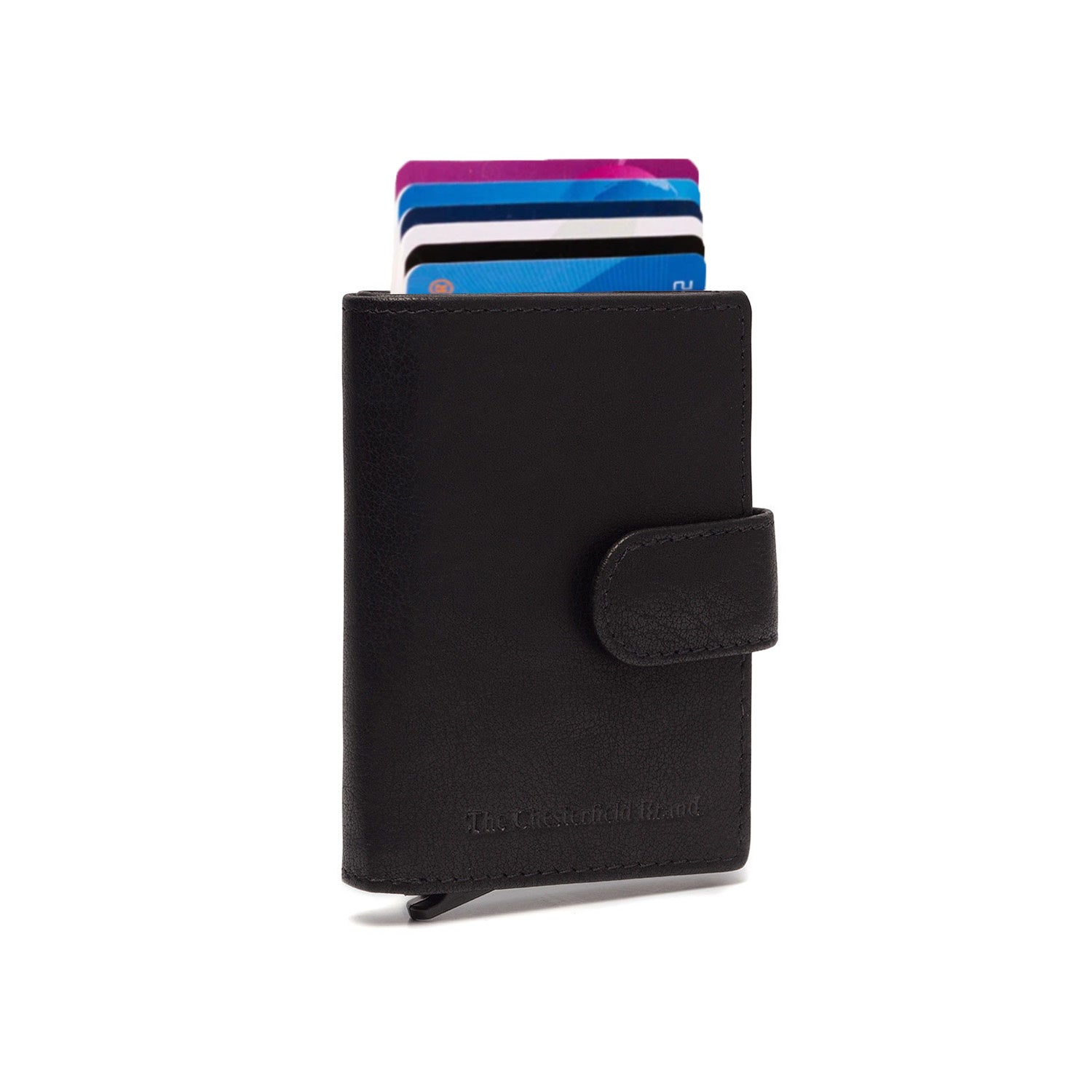 Leather Card Holder Black Prague
