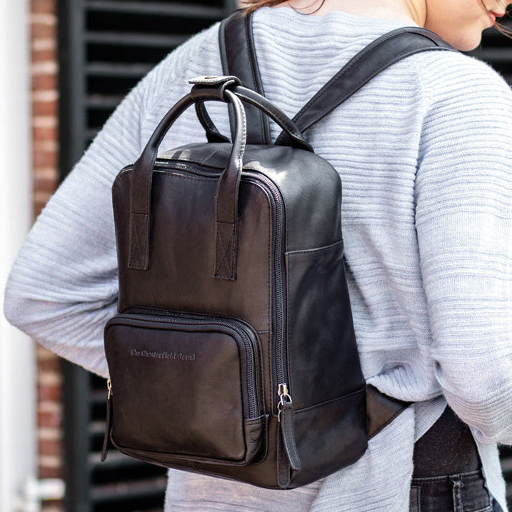 Leather Backpack Black Bellary