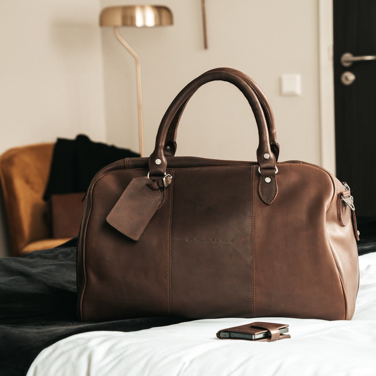 Leather Travel Bag Brown Liam