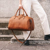 Leather Travel Bag Cognac Liam