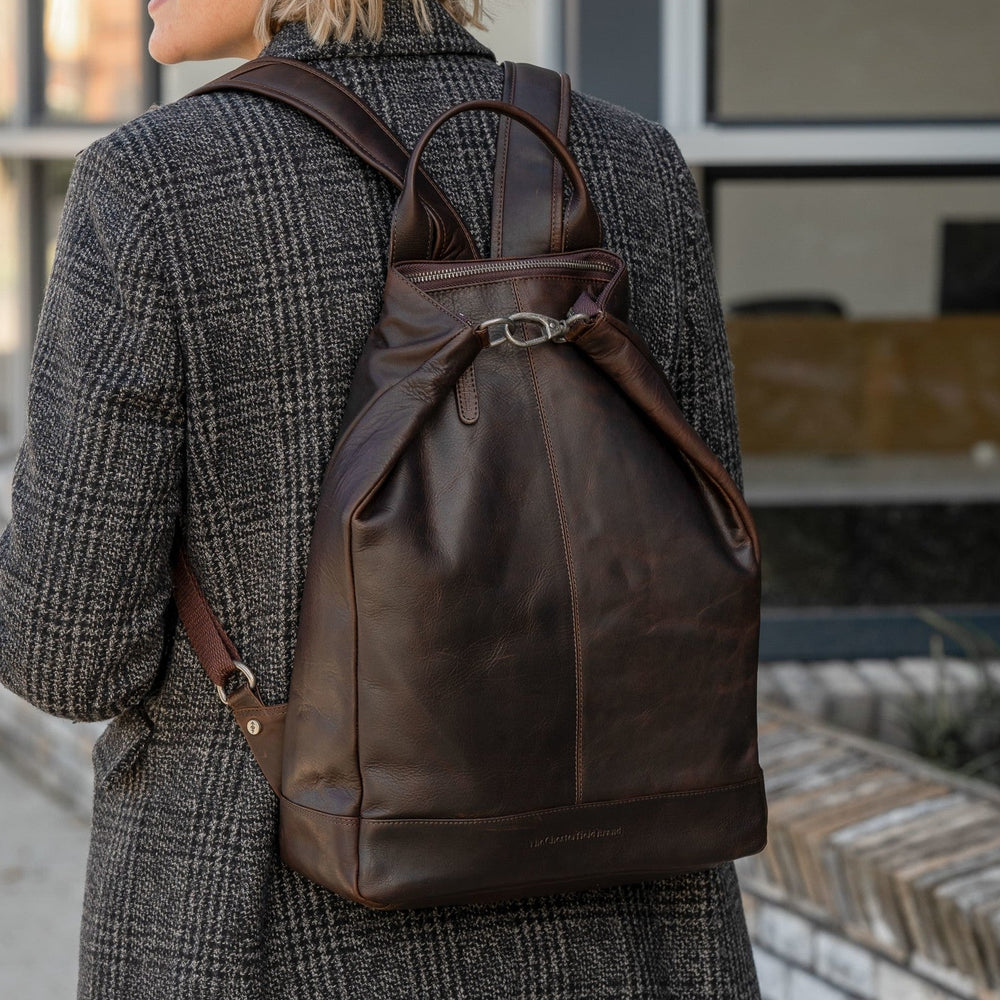 Leather Backpack Brown Manchester