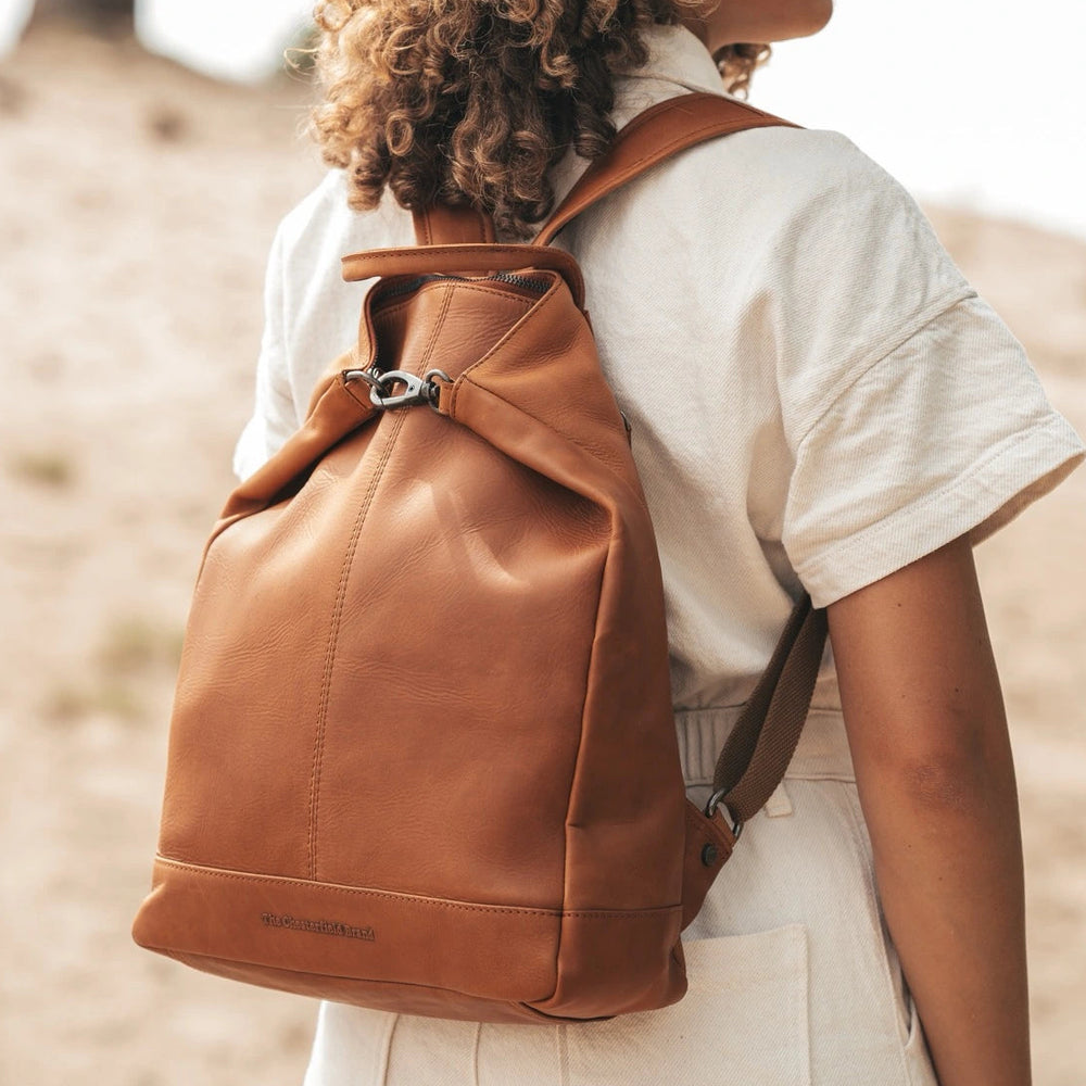 Leather Backpack Cognac Manchester
