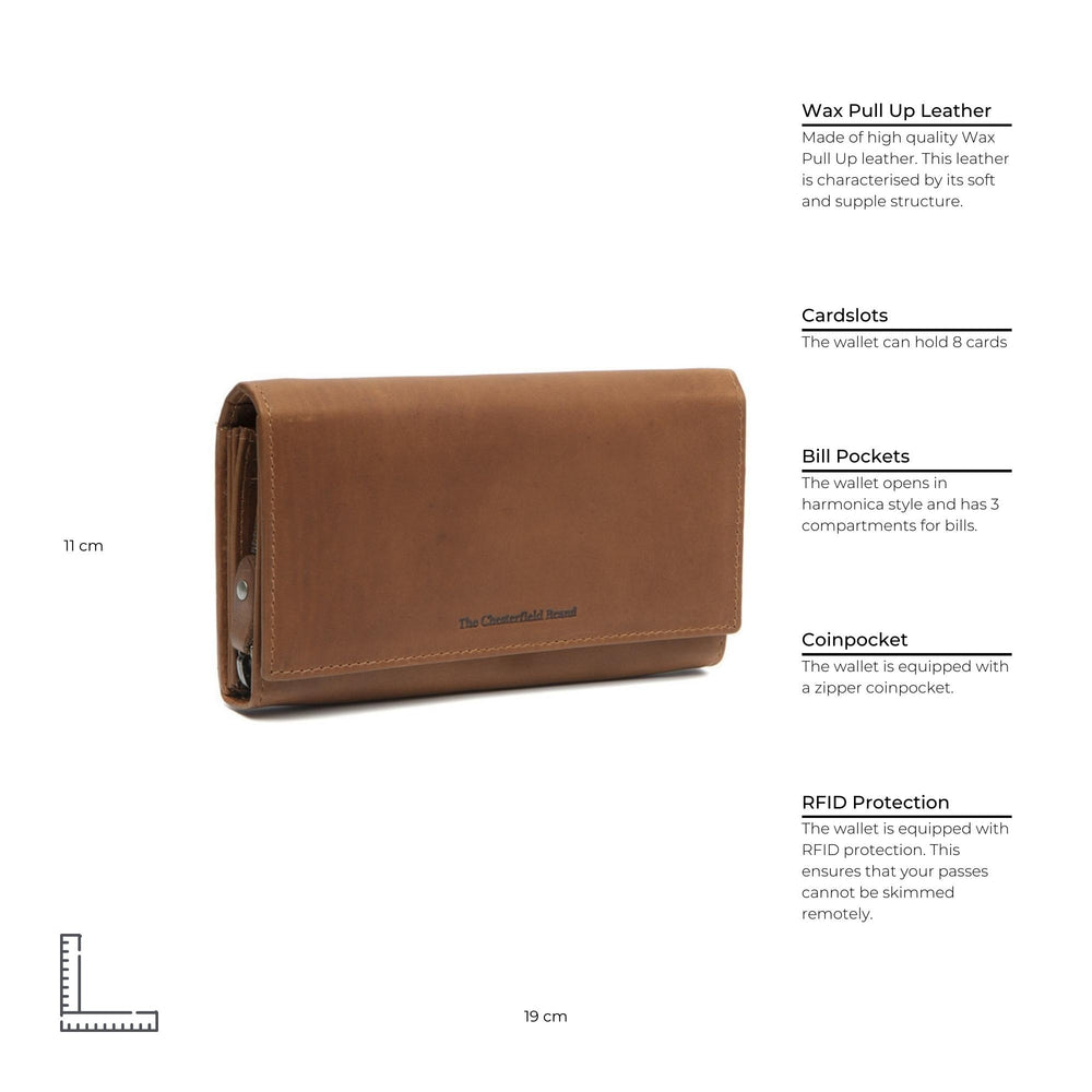 Leather Wallet Cognac Mirthe