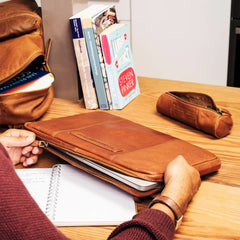 Housse d'Ordinateur en Cuir