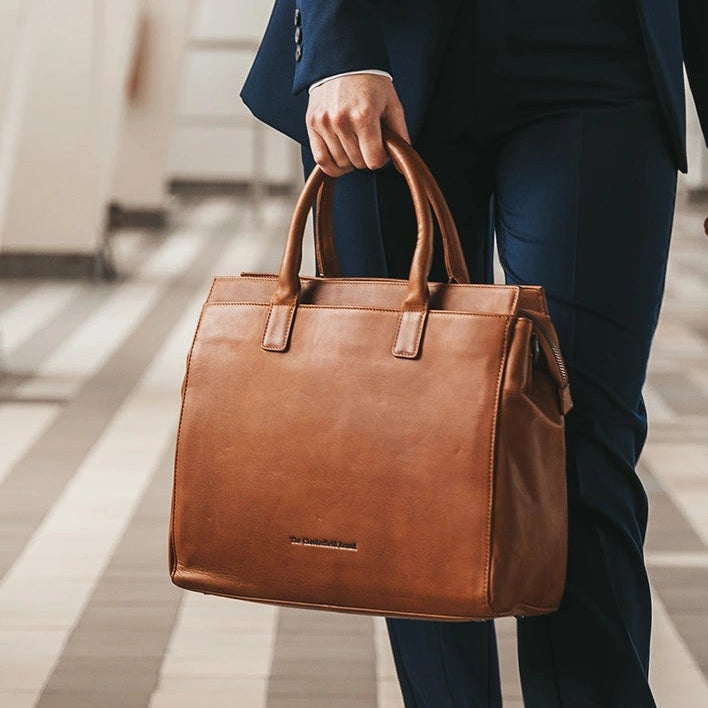 Leather Schoulder bag Cognac Rivera