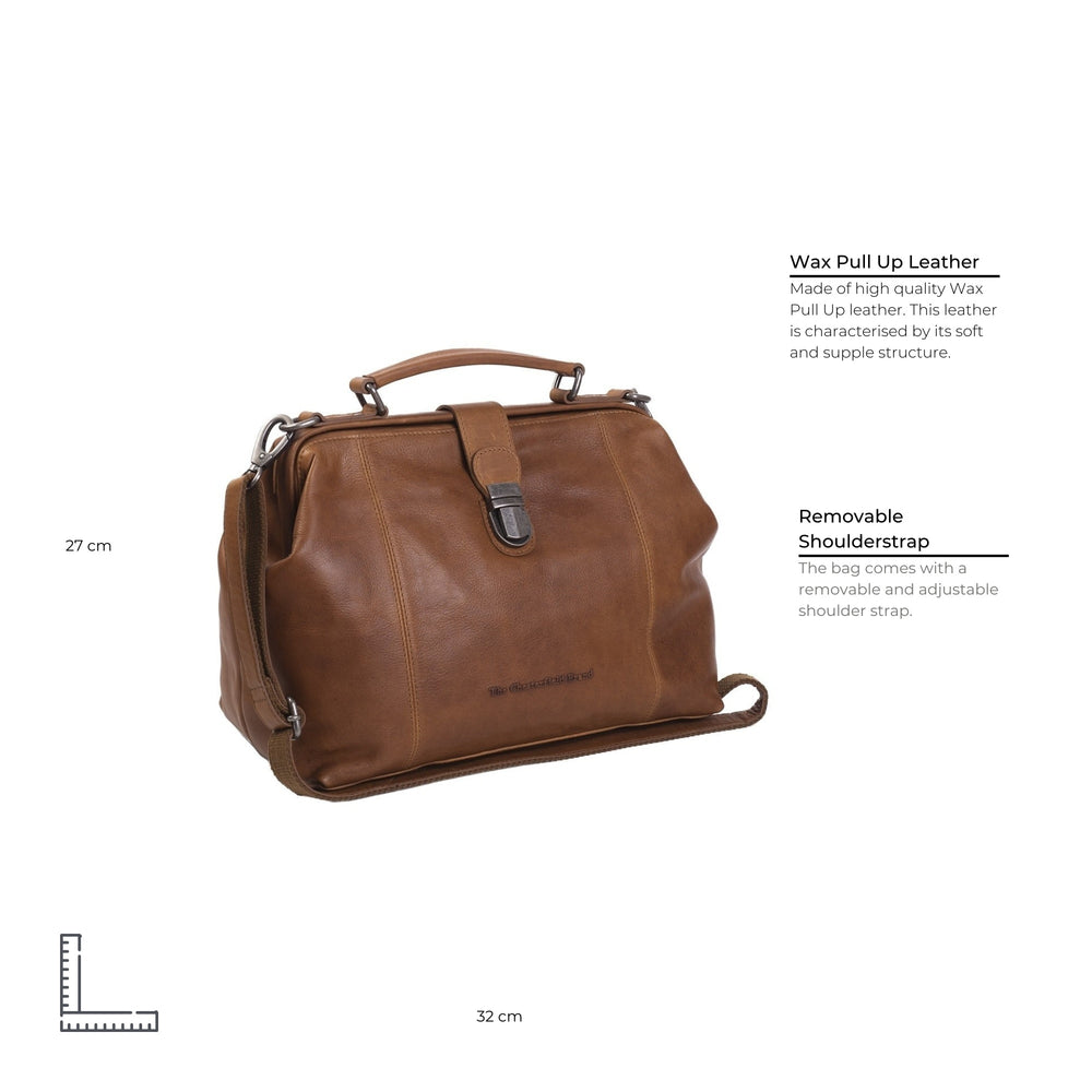 Leather Handbag Cognac Shaun