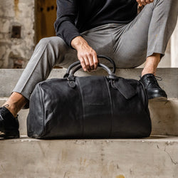 Sac de Voyage en Cuir Noir William